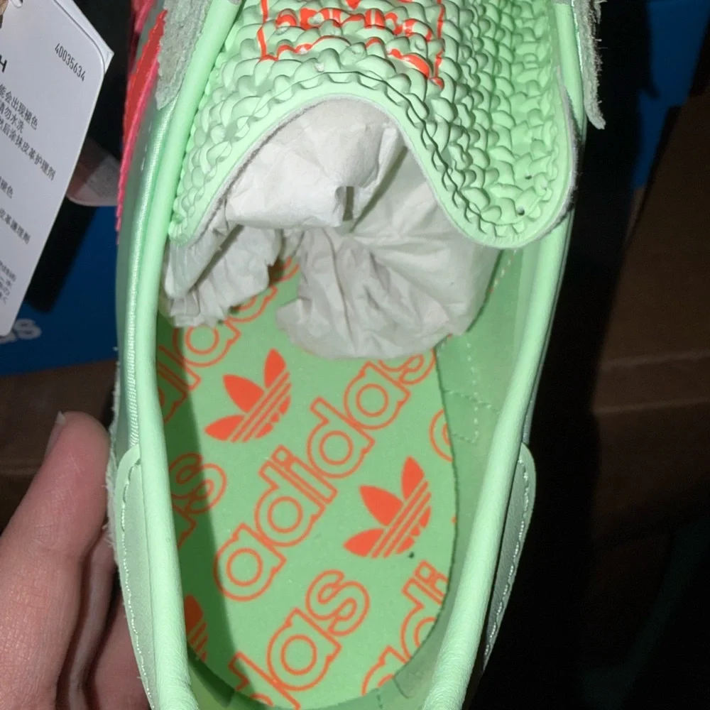 Adidas SL 72 OG - soft neon green/yellow and neon orange stripes - Picture 6 of 7